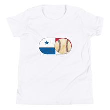 Load image into Gallery viewer, Baseball Mode - Panama Flag - Youth Short Sleeve T-Shirt