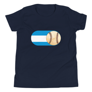 Baseball Mode - Nicaragua Flag - Youth Short Sleeve T-Shirt