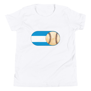 Baseball Mode - Nicaragua Flag - Youth Short Sleeve T-Shirt