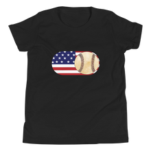 Load image into Gallery viewer, Baseball Mode - USA Flag - Youth Short Sleeve T-Shirt