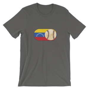 Baseball Mode -No Words - Venezuela Flag - Short Sleeve T-Shirt