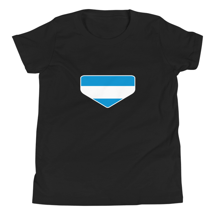 Baseball Homeplate - Nicaragua Flag - Youth Short Sleeve T-Shirt