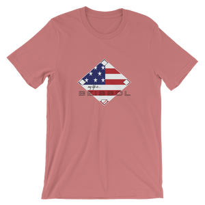 My Life is Beisbol - USA Flag - Short-Sleeve T-Shirt