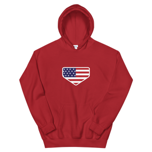 This is My Home - Homeplate USA Flag - Hooded Sweatshirt