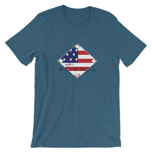 My Life is Beisbol - USA Flag - Short-Sleeve T-Shirt