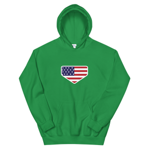 This is My Home - Homeplate USA Flag - Hooded Sweatshirt