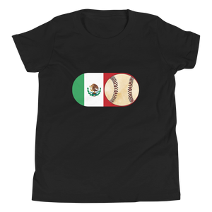 Baseball Mode - Mexico Flag - Youth Short Sleeve T-Shirt