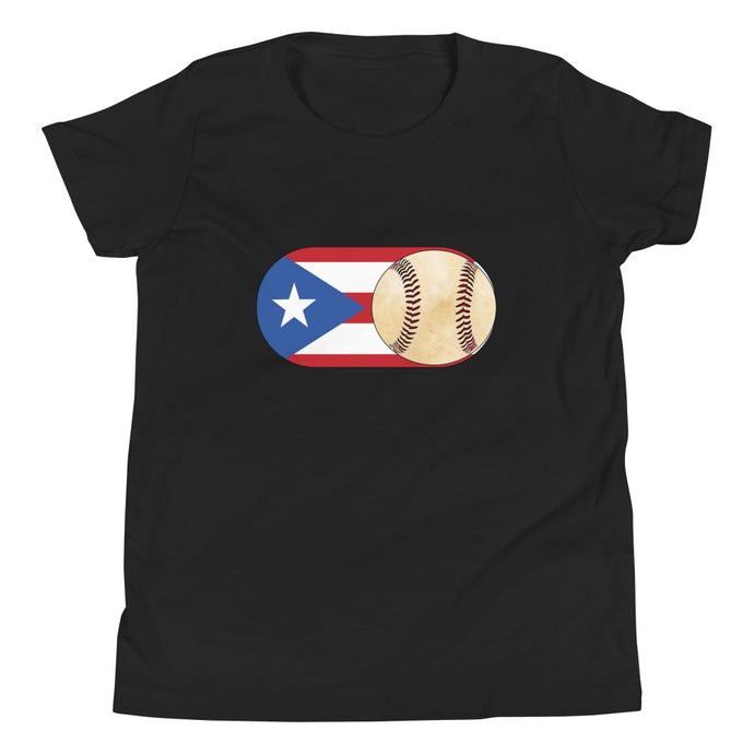 Baseball Mode - PR Flag - Youth Short Sleeve T-Shirt