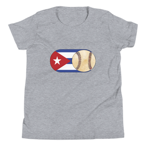 Baseball Mode - Cuba Flag - Youth Short Sleeve T-Shirt