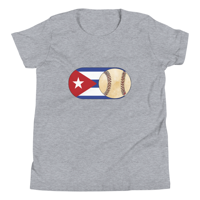 Baseball Mode - Cuba Flag - Youth Short Sleeve T-Shirt