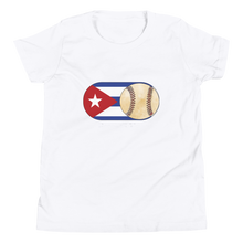 Load image into Gallery viewer, Baseball Mode - Cuba Flag - Youth Short Sleeve T-Shirt