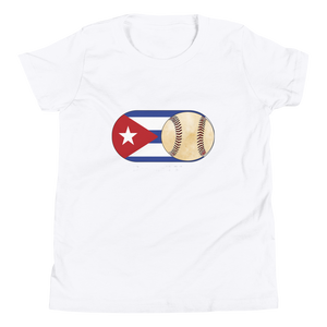 Baseball Mode - Cuba Flag - Youth Short Sleeve T-Shirt