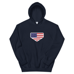 This is My Home - Homeplate USA Flag - Hooded Sweatshirt