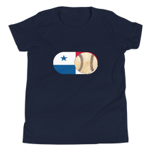 Load image into Gallery viewer, Baseball Mode - Panama Flag - Youth Short Sleeve T-Shirt