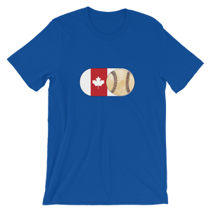 Baseball Mode -No Words - Canada Flag - Short Sleeve T-Shirt