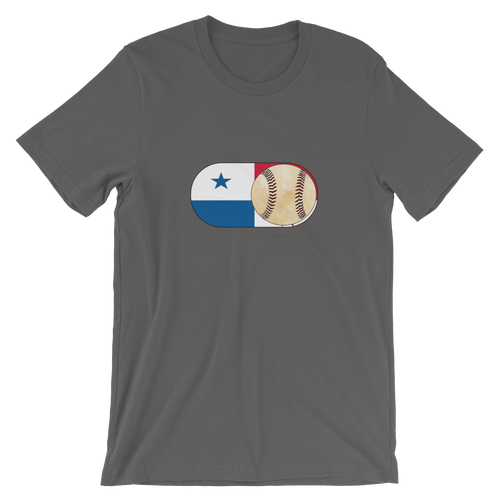 Baseball Mode -No Words - Panama Flag - Short Sleeve T-Shirt