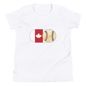 Baseball Mode - Canada Flag - Youth Short Sleeve T-Shirt