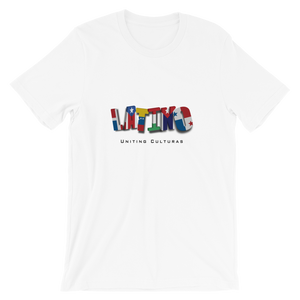 Proud Latino-  Flags - Uniting Culturas - Short-Sleeve T-Shirt