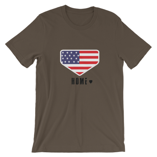 This is My Home - USA Homeplate Flag- Short-Sleeve T-Shirt