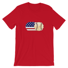 Load image into Gallery viewer, Baseball Mode -No Words - USA Flag - Short Sleeve T-Shirt