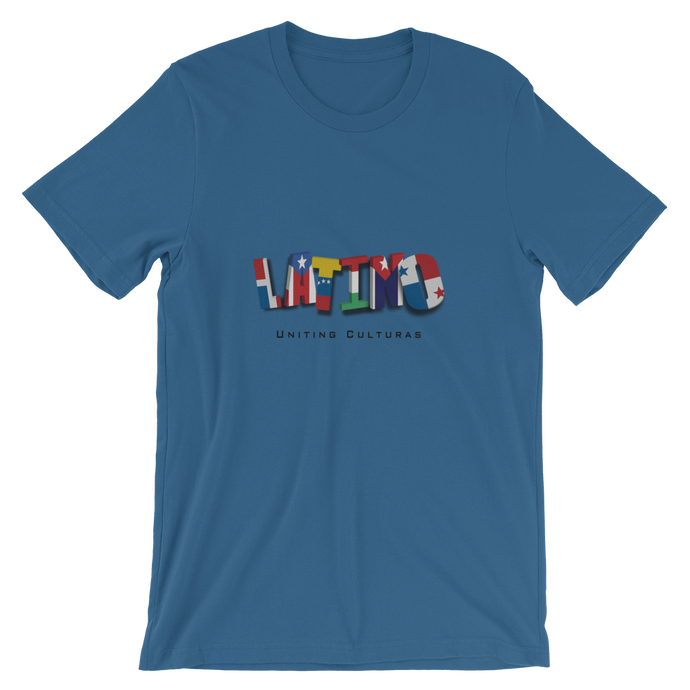 Proud Latino-  Flags - Uniting Culturas - Short-Sleeve T-Shirt