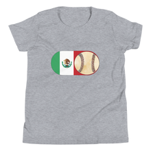 Load image into Gallery viewer, Baseball Mode - Mexico Flag - Youth Short Sleeve T-Shirt