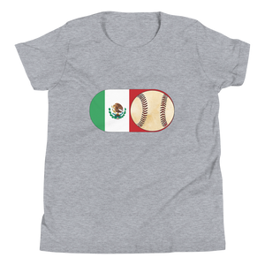 Baseball Mode - Mexico Flag - Youth Short Sleeve T-Shirt