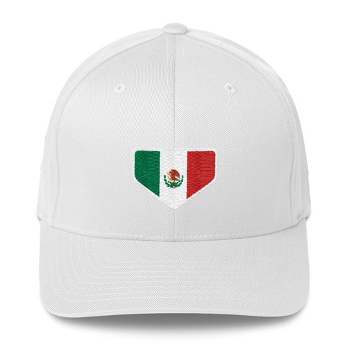 Baseball Homeplate - Mexico Flag - Structured Twill Cap