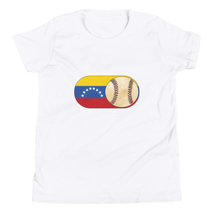 Baseball Mode - Venezuela Flag - Youth Short Sleeve T-Shirt