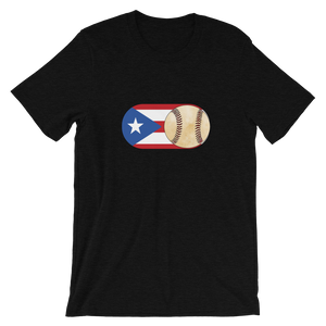 Baseball Mode -No Words - PR Flag - Short Sleeve T-Shirt
