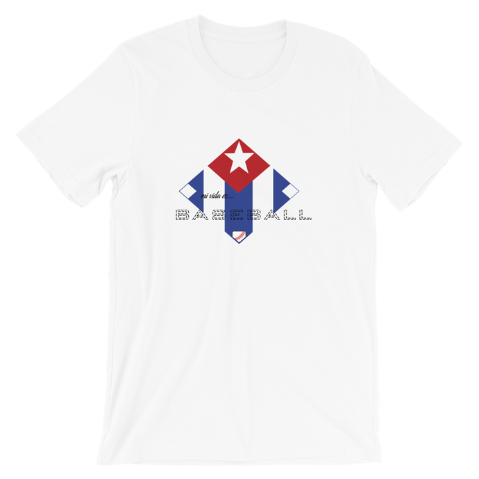 Mi Vida es Baseball - Cuba Flag - Short-Sleeve T-Shirt