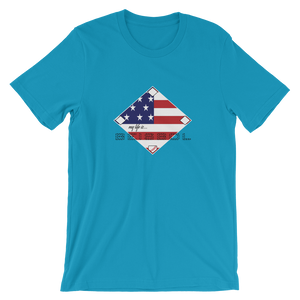 My Life is Beisbol - USA Flag - Short-Sleeve T-Shirt