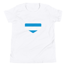 Load image into Gallery viewer, Baseball Homeplate - Nicaragua Flag - Youth Short Sleeve T-Shirt