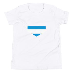 Baseball Homeplate - Nicaragua Flag - Youth Short Sleeve T-Shirt