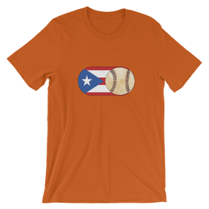 Baseball Mode -No Words - PR Flag - Short Sleeve T-Shirt