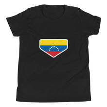 Load image into Gallery viewer, Baseball Homeplate - Venezuela Flag - Youth Short Sleeve T-Shirt