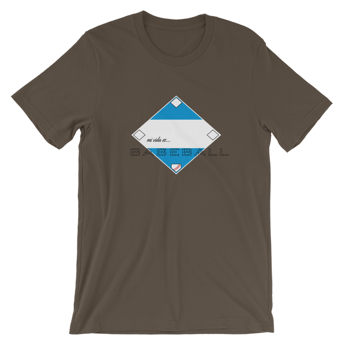 Mi Vida de Baseball - Nicaragua Flag - Short-Sleeve T-Shirt