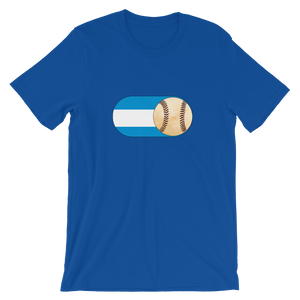 Baseball Mode - No Words - Nicaragua Flag -  Short-Sleeve T-Shirt