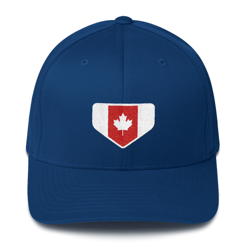 Baseball Homeplate -Canada Flag - Structured Twill Cap