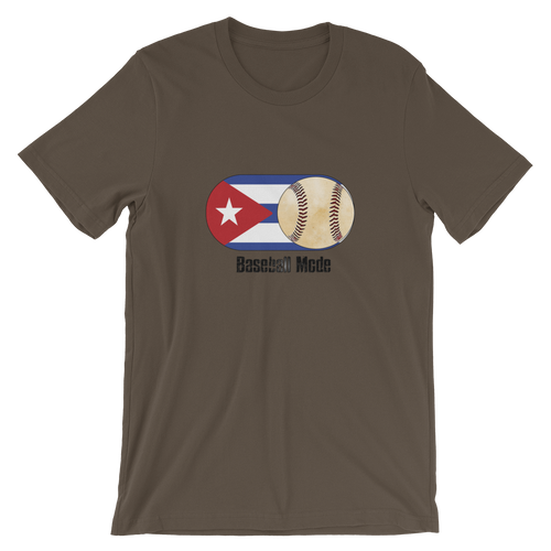 Baseball Mode- Cuba Flag Dirt Ball - Short-Sleeve T-Shirt
