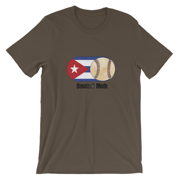Baseball Mode- Cuba Flag Dirt Ball - Short-Sleeve T-Shirt