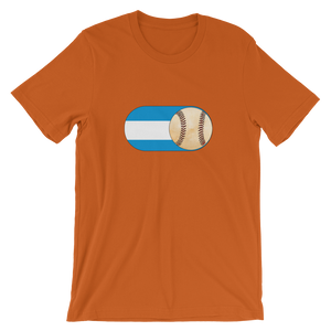 Baseball Mode - No Words - Nicaragua Flag -  Short-Sleeve T-Shirt
