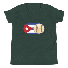 Load image into Gallery viewer, Baseball Mode - Cuba Flag - Youth Short Sleeve T-Shirt