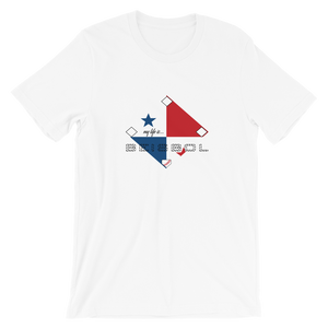 My Life is Beisbol - Panama Flag - Short-Sleeve T-Shirt