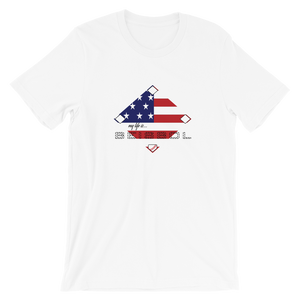 My Life is Beisbol - USA Flag - Short-Sleeve T-Shirt