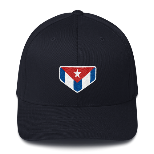 Baseball Homeplate - Cuba Flag -Structured Twill Cap