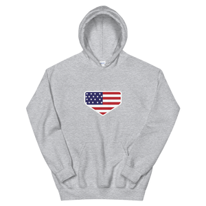 This is My Home - Homeplate USA Flag - Hooded Sweatshirt