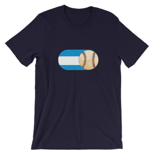 Baseball Mode - No Words - Nicaragua Flag -  Short-Sleeve T-Shirt