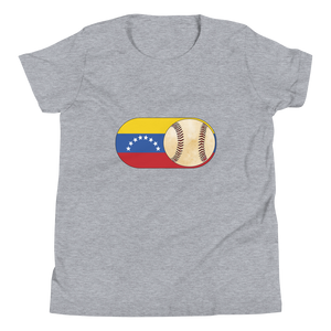 Baseball Mode - Venezuela Flag - Youth Short Sleeve T-Shirt