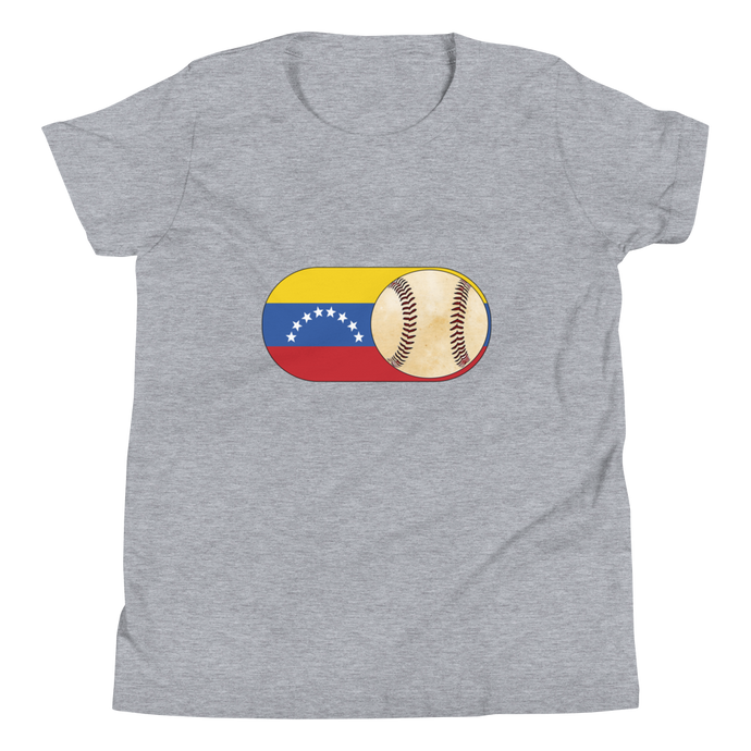 Baseball Mode - Venezuela Flag - Youth Short Sleeve T-Shirt